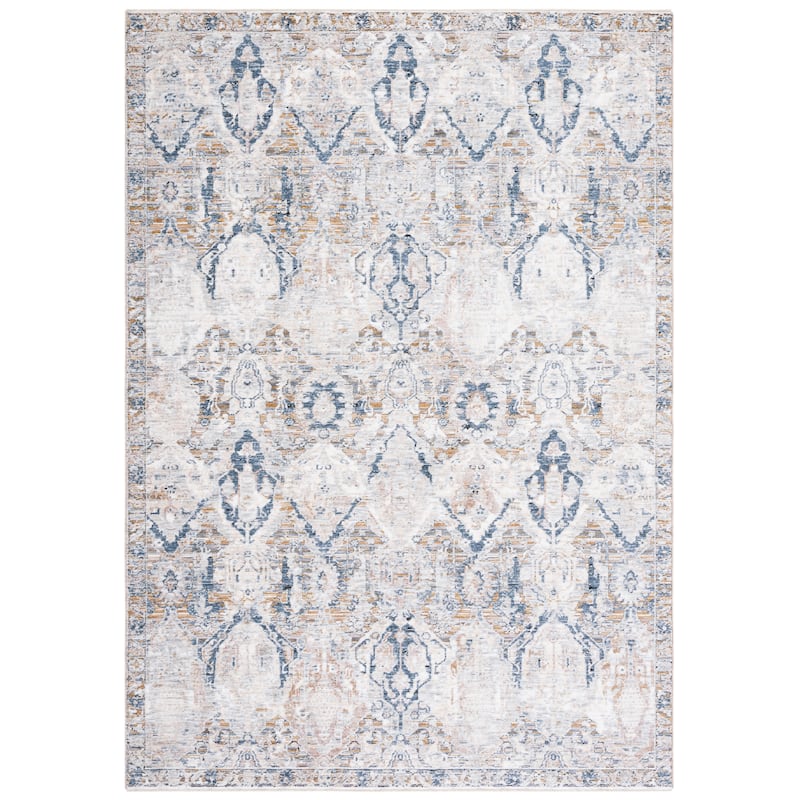 SAFAVIEH Moondust Aizhan Vintage Oriental Rug - 6' Square - Grey/Blue