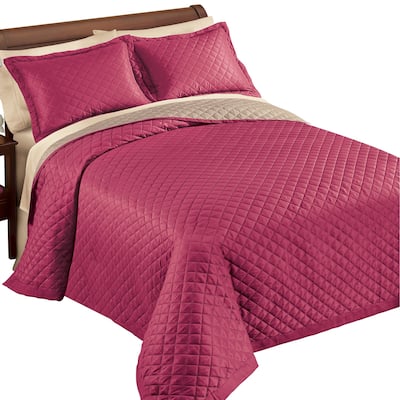 Classic Elegant Reversible 3-Piece Bedspread Set