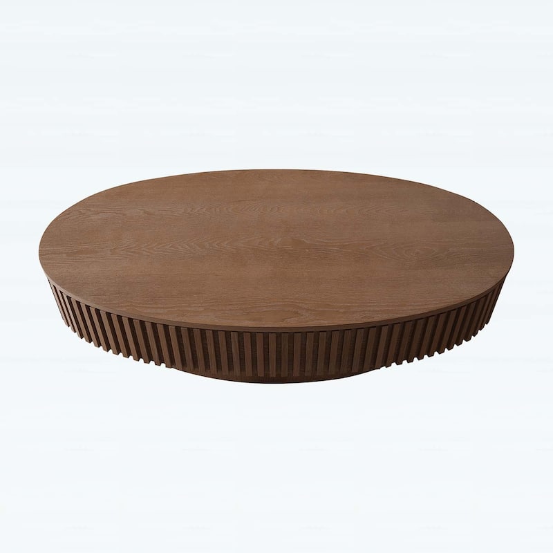 47 Inch Oval Coffee Table with Storage