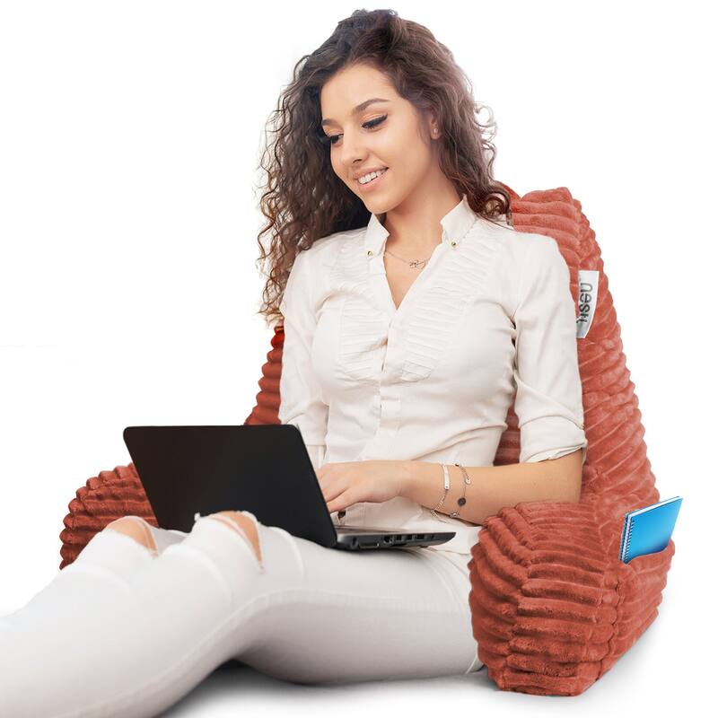 Emperyan Reading Pillow for Bed Adult with Fleece Blanket