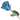 Curata Blue Lacquer Dipped Silver Trimmed Real Rose Flower