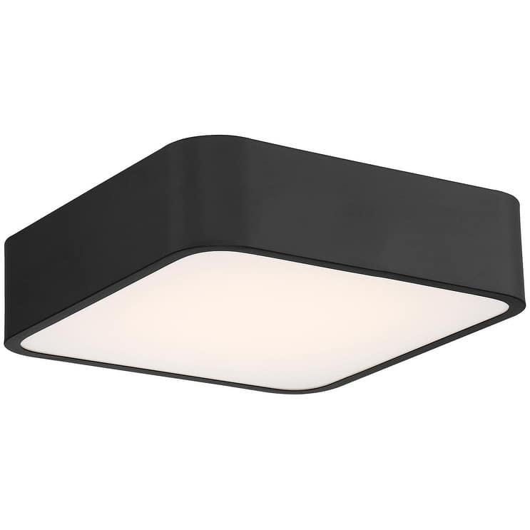 Access Lighting 49980LEDDCS Granada 12" Wide LED Flush Mount Square - Black / White