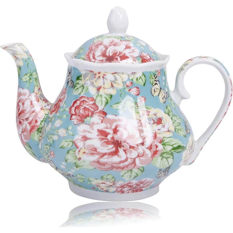 European Style Ceramic Teapot Coffee Pot Water Pot Porcelain Vintage Gift Tea Pot - May Blossom