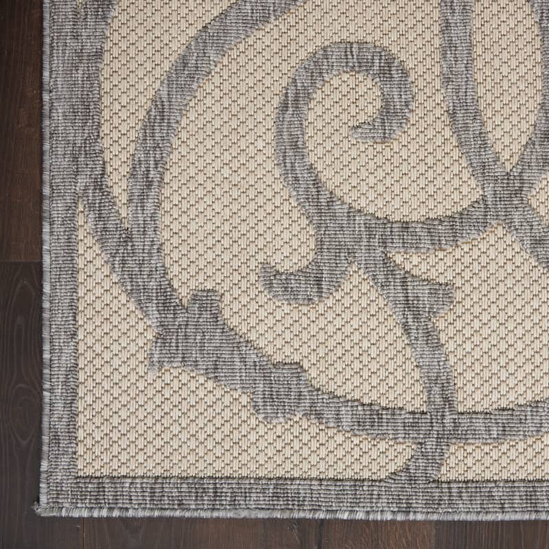 Nourison Palamos Geometric Scroll Indoor Outdoor Area Rug