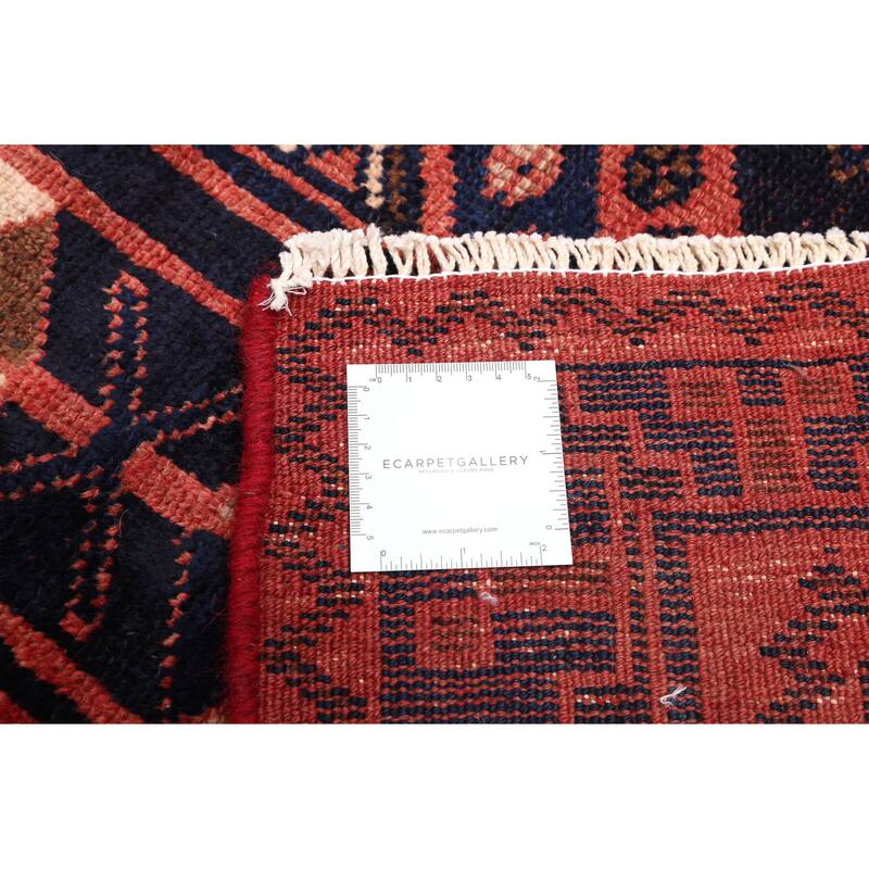 ECARPETGALLERY Hand-knotted Melis Vintage Dark Navy Wool Rug - 5'6 x 8'4