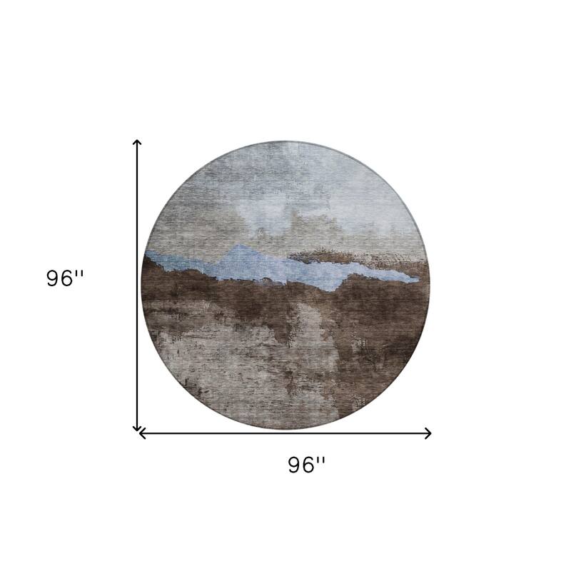 HomeRoots Abstract Transitional Rectangle Outdoor Rug