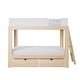 preview thumbnail 15 of 19, Mid-Century Modern Twin over Twin Bunk Bed with Storage Drawers