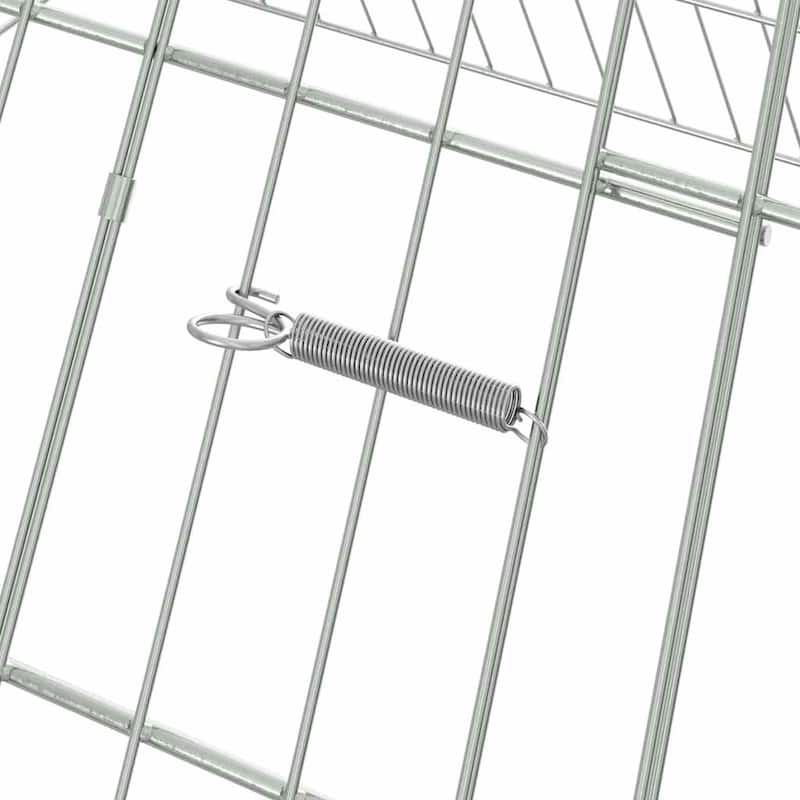 vidaXL Chicken Cage Silver in Galvanised Steel