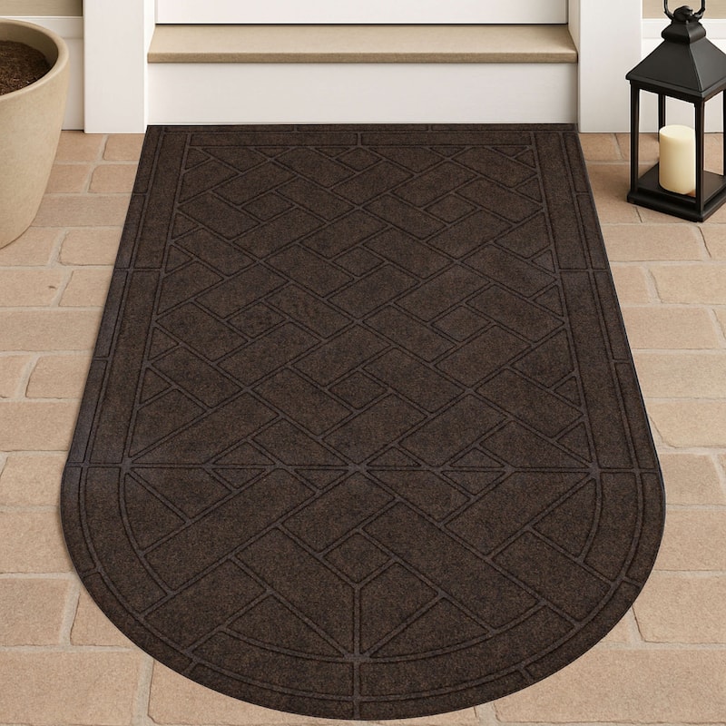Mohawk Home Diagonal Pavers Arched 3' X 5' Door Mat