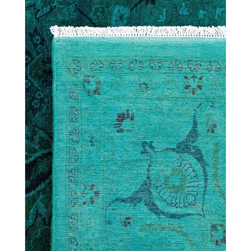 Fine Vibrance One-of-a-Kind Hand-Knotted Area Rug - Blue, 6' 3" x 9' 4" - 6' 3" x 9' 4"