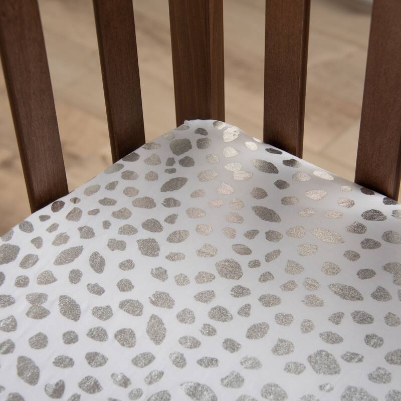 Rizzy Home Ink Dot Cotton Fitted Cribsheet - 28" X 52"