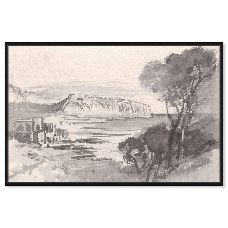 View across a Monaco Canvas by Art Remedy - Black - 15" x 10"