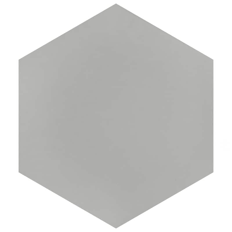 Merola Tile Textile Basic Hex Silver 8-5/8" x 9-7/8" Porcelain Floor and Wall Tile - Case (25 Tiles)