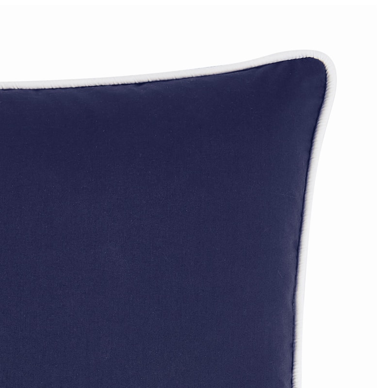 Brooklyn Loom Solid Contrast Piped Decorative Pillow