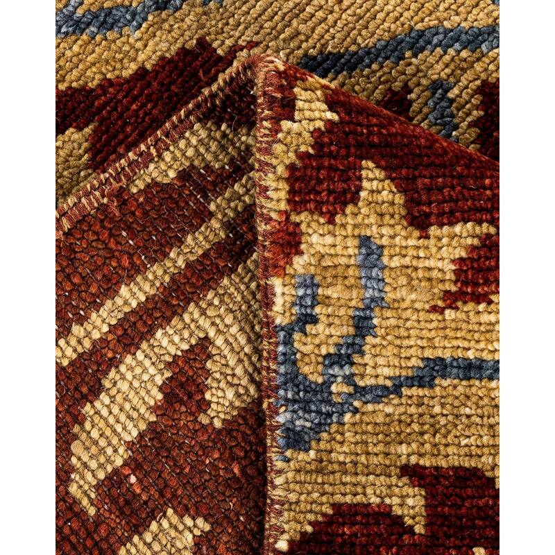 Ganga One-of-a-Kind Handmade Area Rug, Red - 8' 3" x 10' 1"