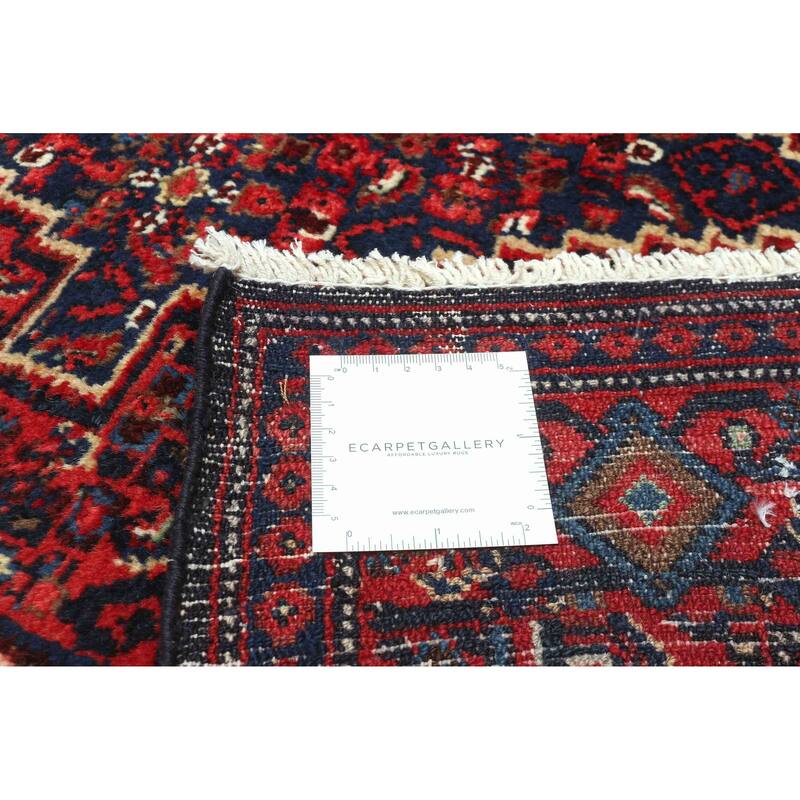 ECARPETGALLERY Hand-knotted Kayseri Vintage Dark Navy Wool Rug - 3'11 x 4'10