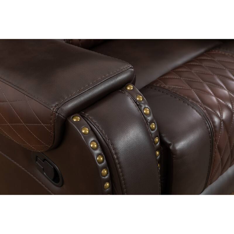Kamiri 5 - Piece Faux Leather Reclining Two-Tone Sectional
