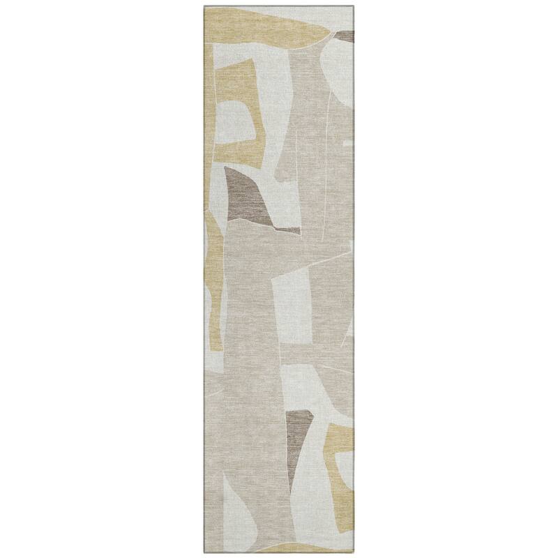 Machine Washable Indoor/ Outdoor Modern Crestone Chantille Rug