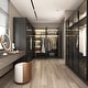 preview thumbnail 1 of 18, 59.1"W Glass Door Wardrobe: Illuminated Interiors Closet Arimore Large