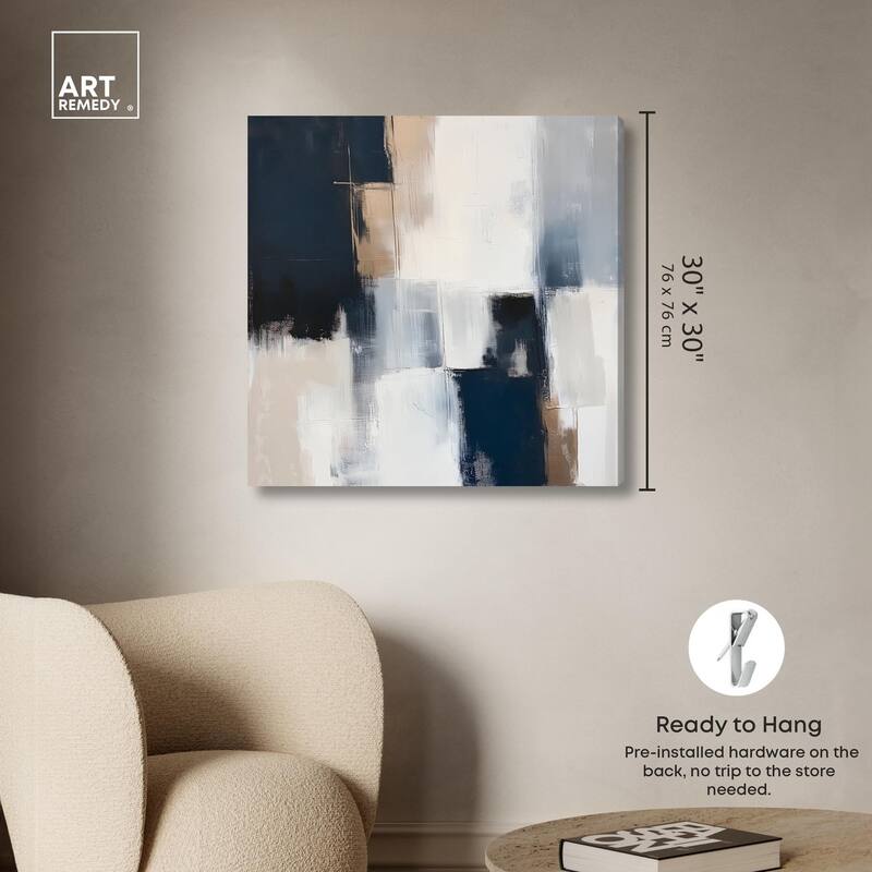 Blue Mood Depth II Canvas by Art Remedy, Gallery Wrapped