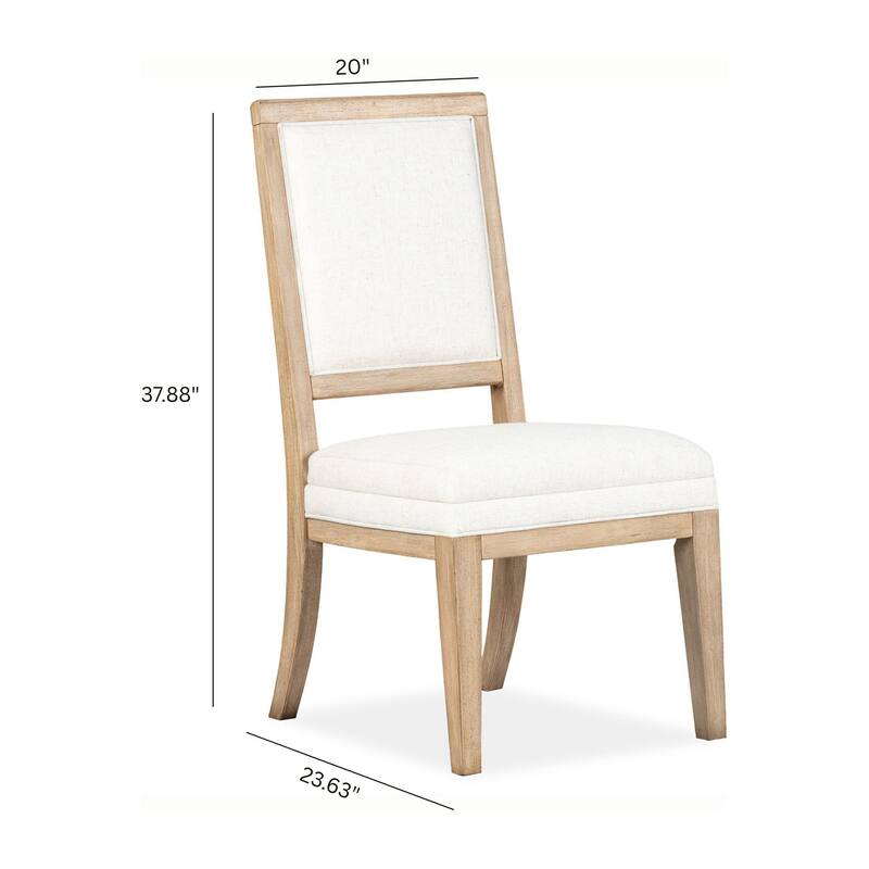 Magnussen Home Coventry Honey Maple Upholstered Side Chair Two Pack - 20''W x 23.63''D x 37.88''H