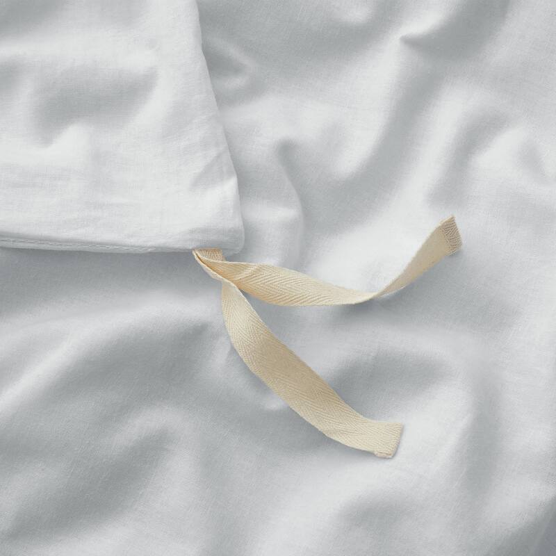 Linen Cotton Duvet Cover and Pillow Sham Set, Breathable and Skin-Friendly Bedding Set