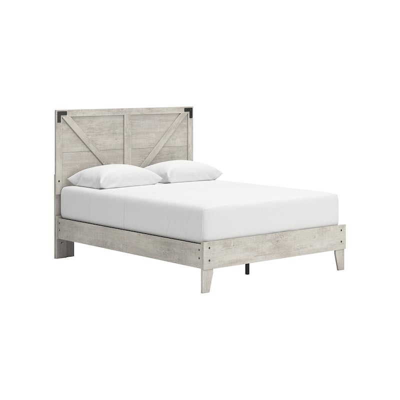 Signature Design by Ashley Shawburn White Platform Bed