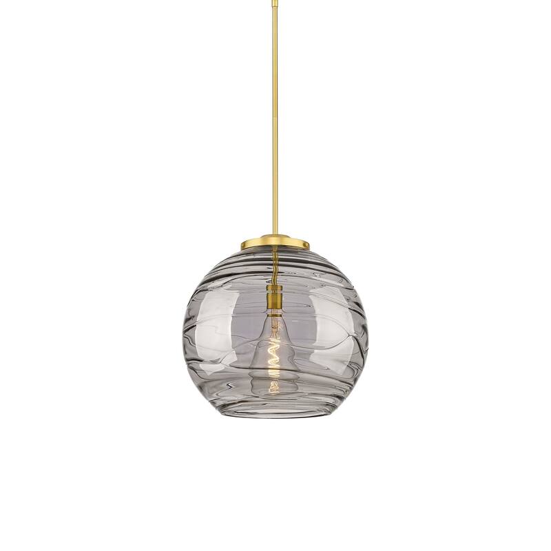 Innovations Lighting 221-1S-20-18 Athens Pendant Athens Deco Swirl 18" - Satin Gold