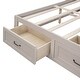 preview thumbnail 13 of 11, Queen Size Platform Bed Frame with 6 Drawers, Storage Bed Frame Wooden Slats Support-No Box Spring Needed- Antique White