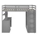 preview thumbnail 22 of 37, Muti-functional Full size Loft Bed with Drawers,Desk,and Wardrobe,Solid Construction