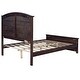 preview thumbnail 10 of 30, Farmhouse Wooden Platform Full Size Bed With Curl Design Headboard And Footboard For Teenager, Espresso