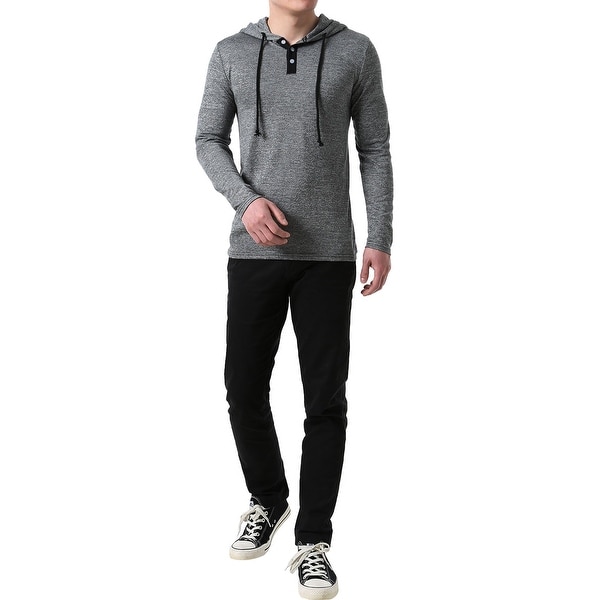 lightweight henley hoodie