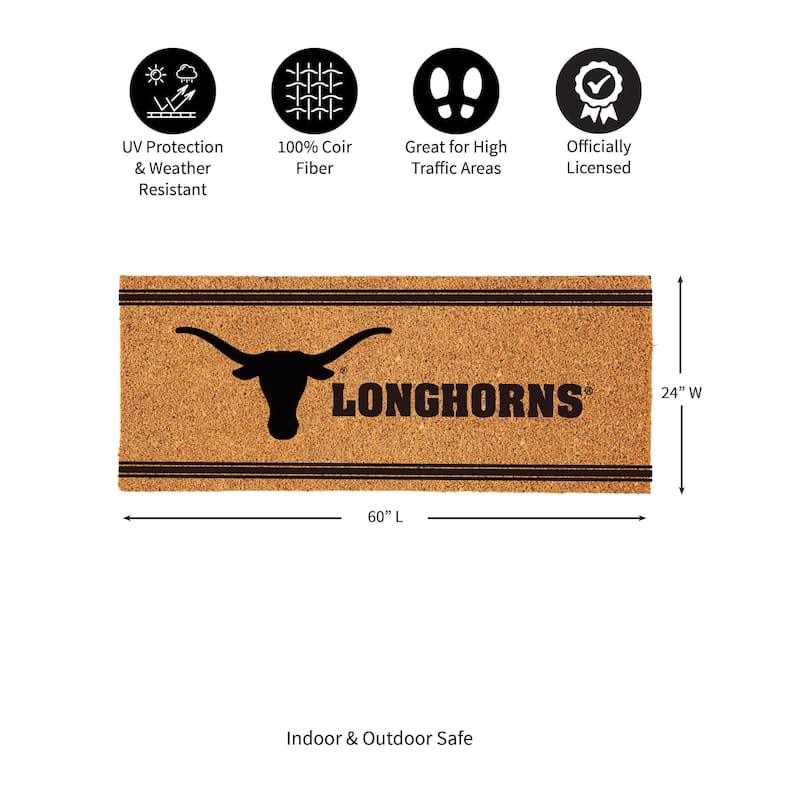 University of Texas Monochrome Indoor/Outdoor Coir Door Mat