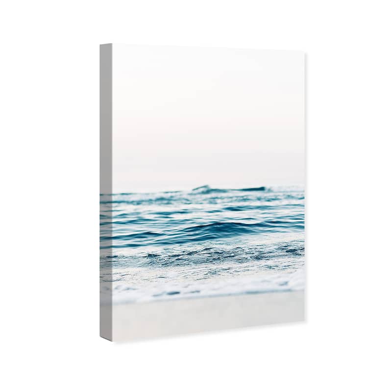 Wynwood Studio Canvas Nautical and Coastal Mitad Sea Vertical Blue and Teal Nautical & Coastal Wall Art Canvas Print