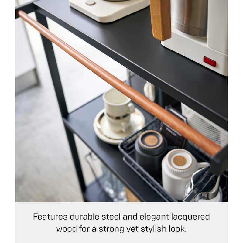 Yamazaki Home Storage Rack - Three Sizes, Steel, 35-Inch, Holds 64.9 lbs, Adjustable - L 18.31 x W 23.62 x H 35.43 inches