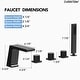 preview thumbnail 38 of 39, Roman Tub Faucet with Handheld Shower 3-Handle Deck Mount Bathtub Faucet Set
