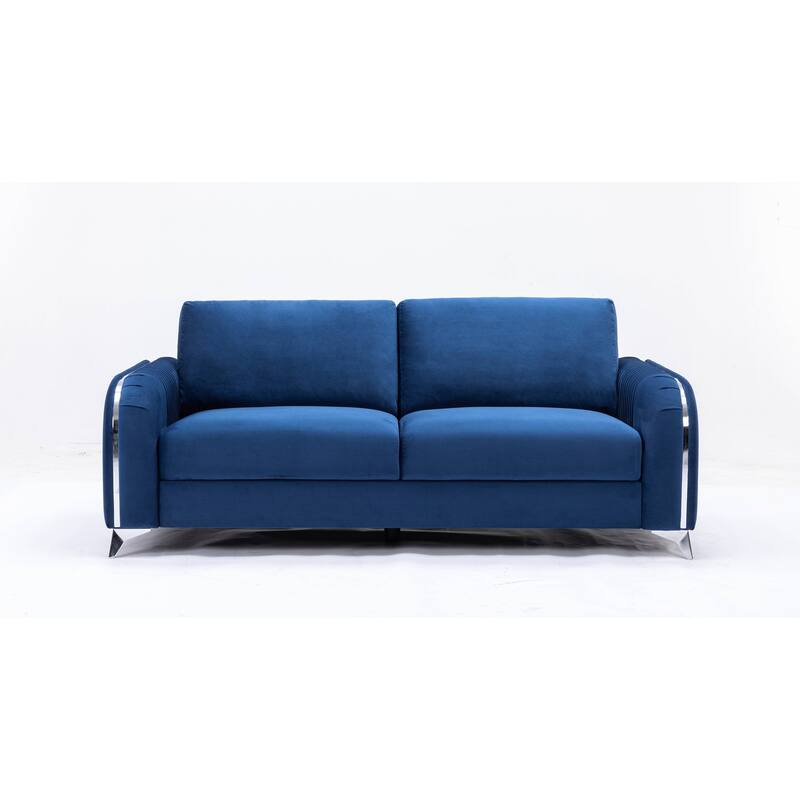 Connor Blue Sofa with Metal Leg
