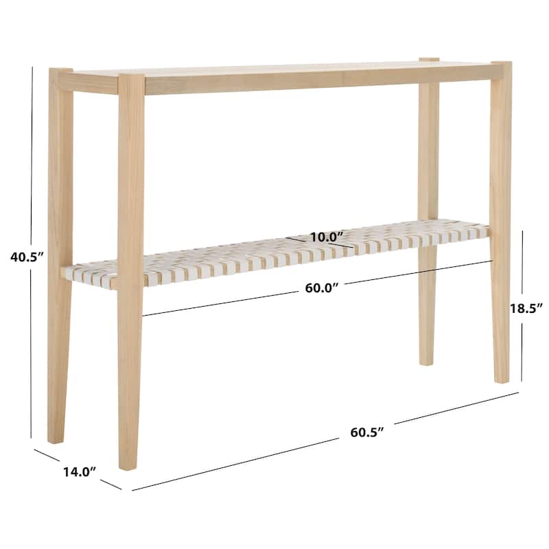 SAFAVIEH Sigurd Solid Wood Bar Height Dining Table - 61"W x 14"D x 41"H