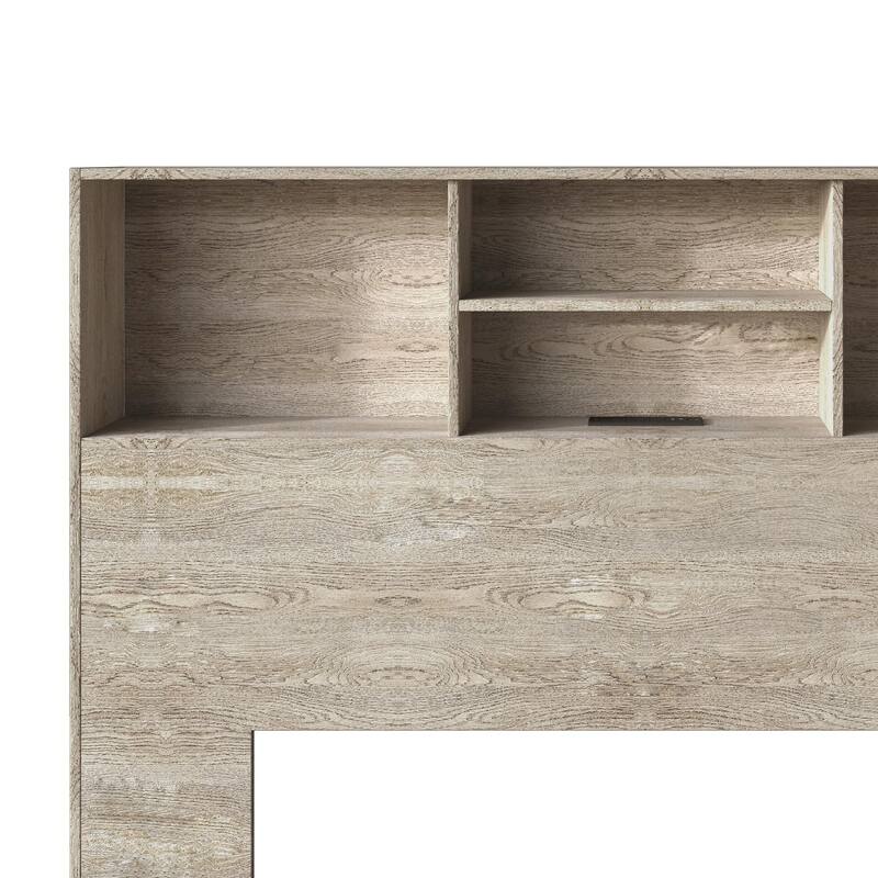 Clayfell Pomona Freestanding Storage Headboard with Shelving