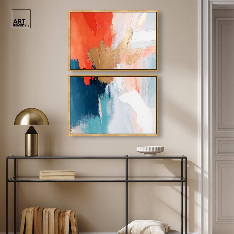 Orange Infusion I Canvas Set of 2 by Art Remedy