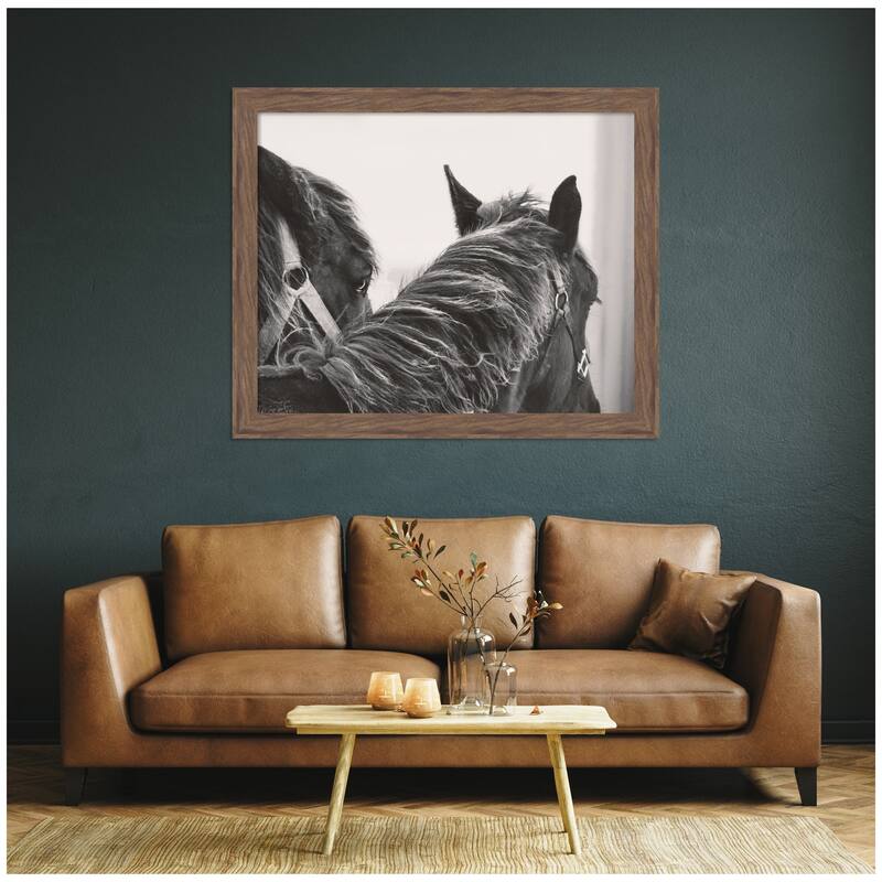 Kate and Laurel Black Horses by Emiko and Mark Franzen F2 Images Framed Wall Art Print