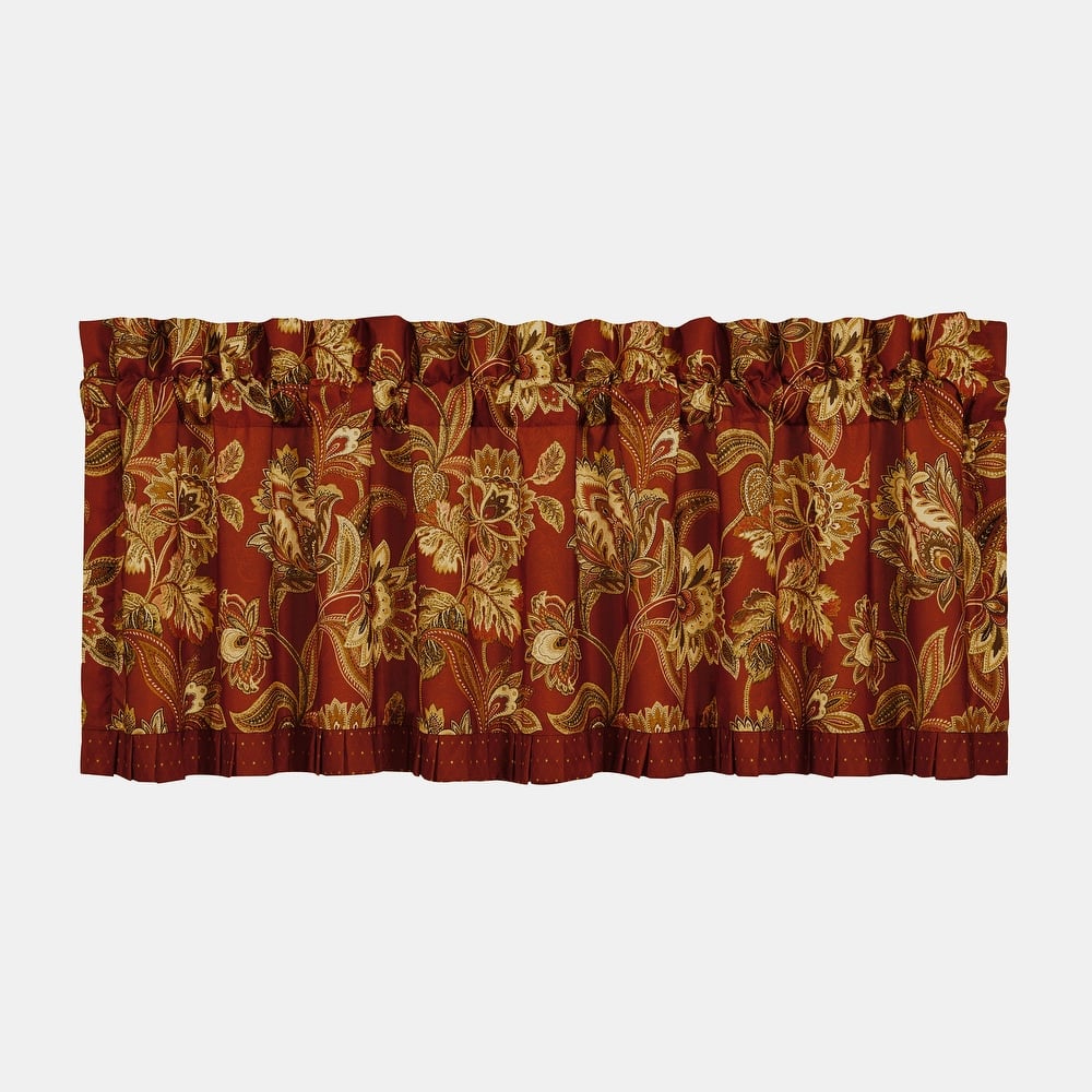 Royal Court Montecito Red Window Straight Valance