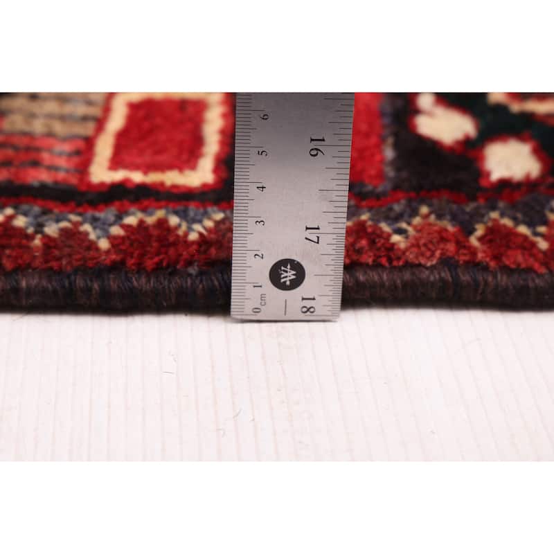 ECARPETGALLERY Hand-knotted Andelz Red Wool Rug - 3'7 x 9'5