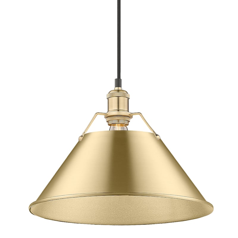 Orwell 14" Wide Large Pendant in Brushed Champagne Bronze - Gold
