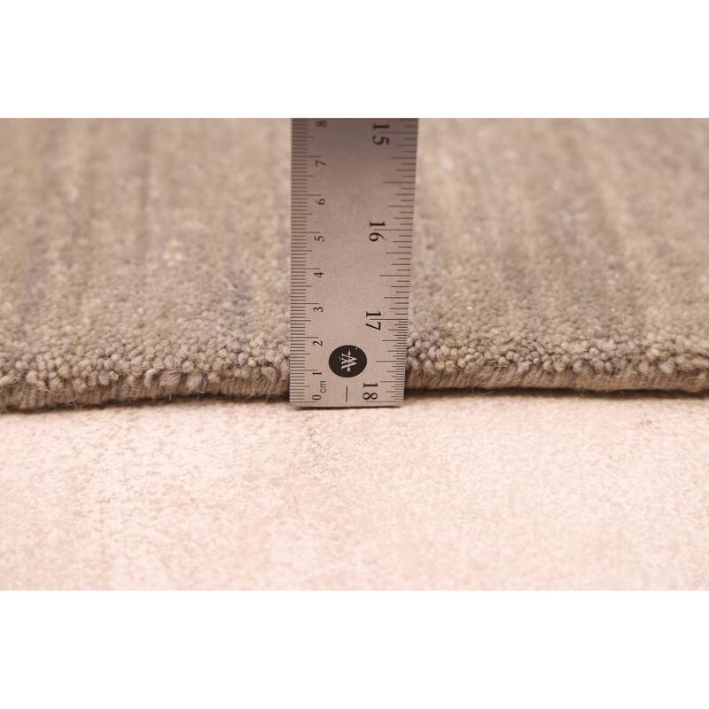 ECARPETGALLERY Hand Loomed Kashkuli Gabbeh Light Grey Wool Rug - 5'0 x 8'0