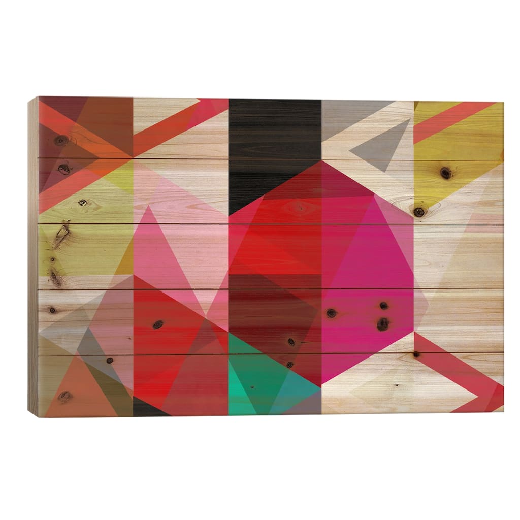 Modern Art - View Through a Kaleidoscope Print On Wood by 5by5collective - Multi-Color