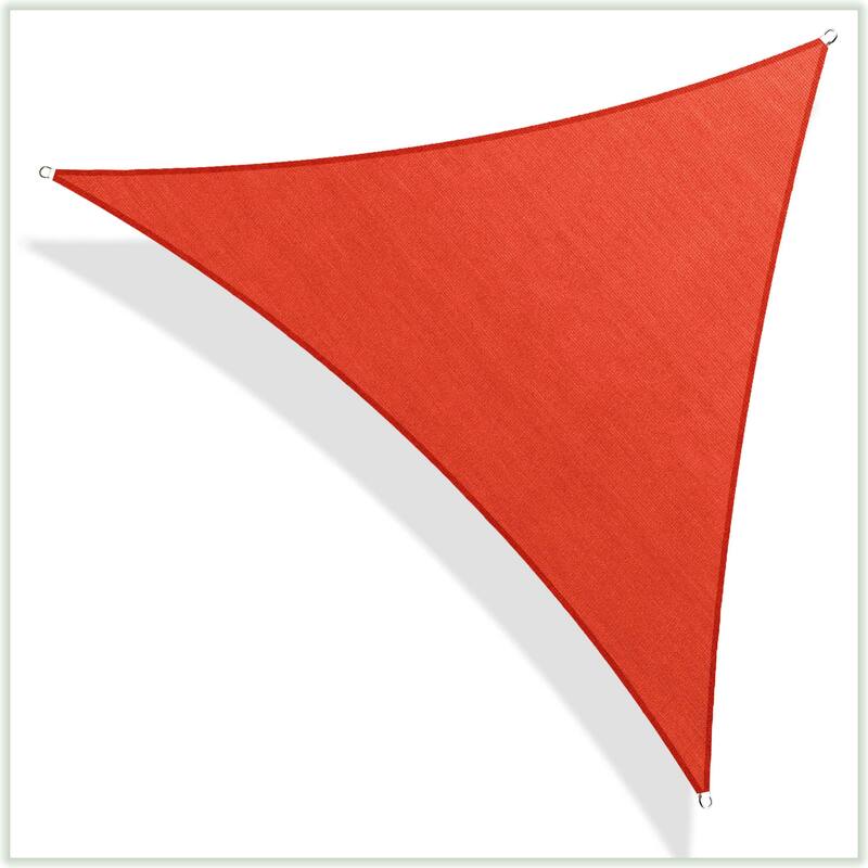 ColourTreeUSA Triangle Sun Shade Sail HDPE Mesh Fabric Screen Canopy UV Block 190 GSM