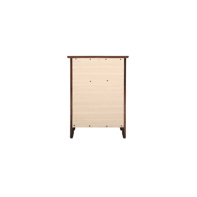 Cappuccino Nightstand 28x23x17 with Three Drawers, Contemporary Bedside Table for Storage and Sleek Bedroom Modern Accent