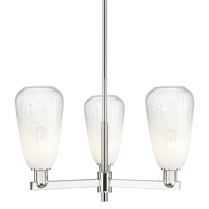 Innovations Lighting 716-3CR-9-18 Brookhaven Almond Chandelier - Polished Nickel / Opal