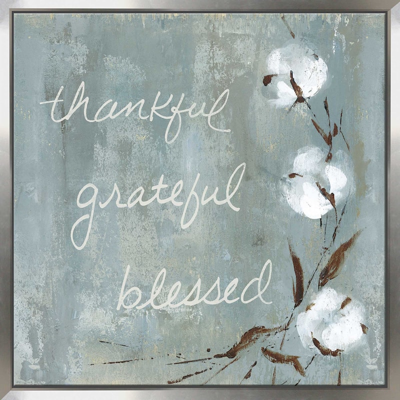"Cotton Thankful" by Carol Robinson Print on Floating Canvas